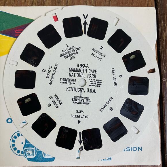 View-Master 1955 Mammoth Cave National Park Kentucky 3 reels‎ & original packet - Picture 5 of 6